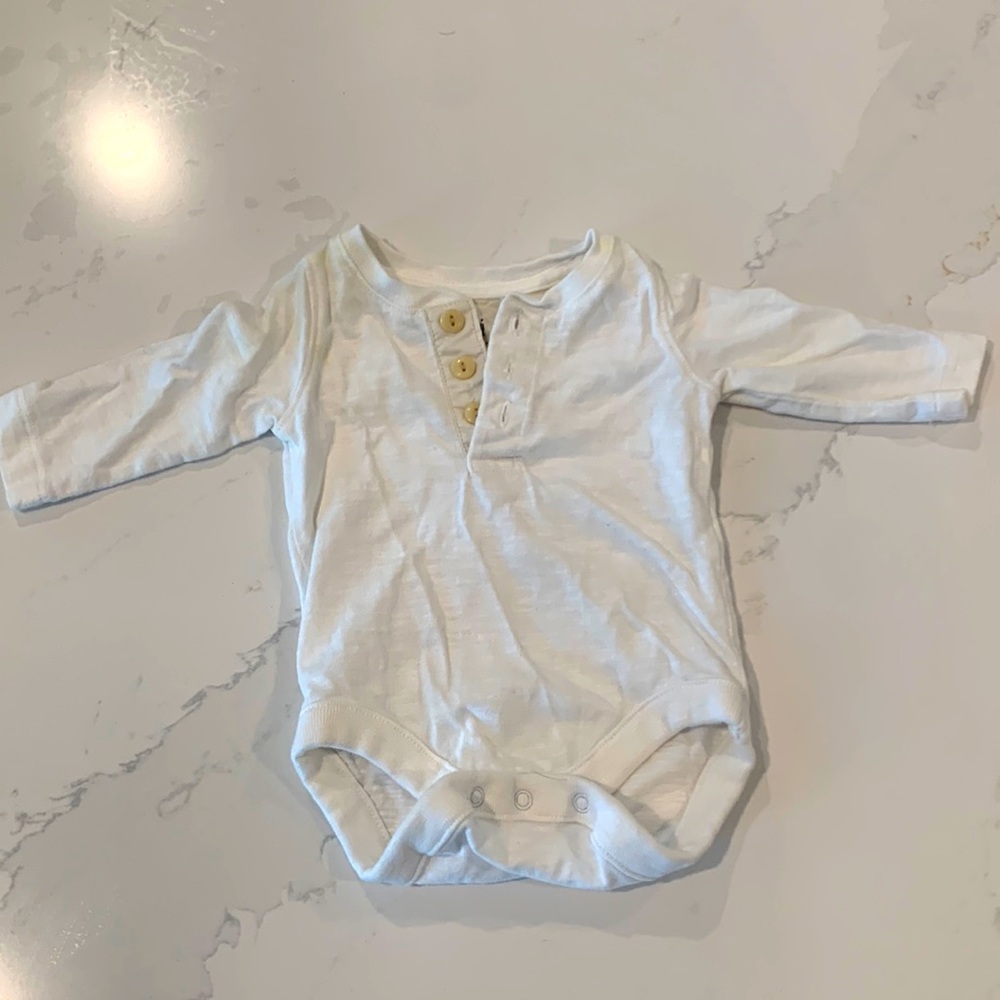 Baby Gap boys’ long sleeve henley onesie